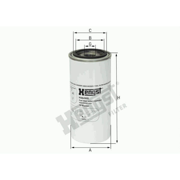 FILTRO SEP AGUA CARGO EURO 5 H464WK