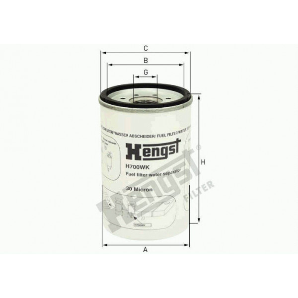 FILTRO SEPARADOR/ AGUA VV FH/FM H700WK