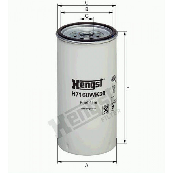 FILTRO SEPARADOR/ AGUA MERCEDES ACTROS H7160WK30