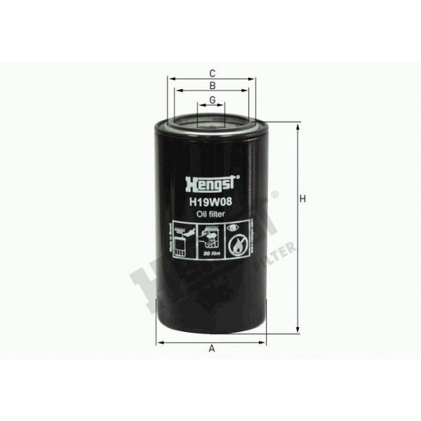 FILTRO LUB CUMS BLI 6C B/BT H19W08