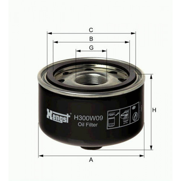 FILTRO LUBRIFICANTE SPRINT 407TCA/S10 OC404      H300W09