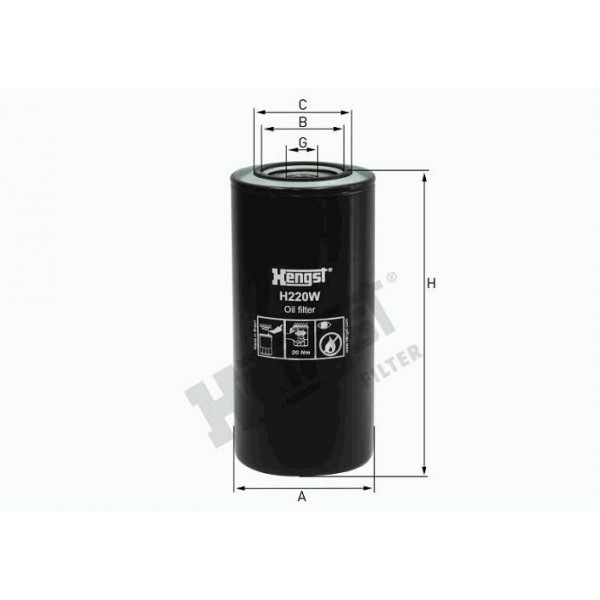 FILTRO LUB VW14140 F1200 X10 6C H220W