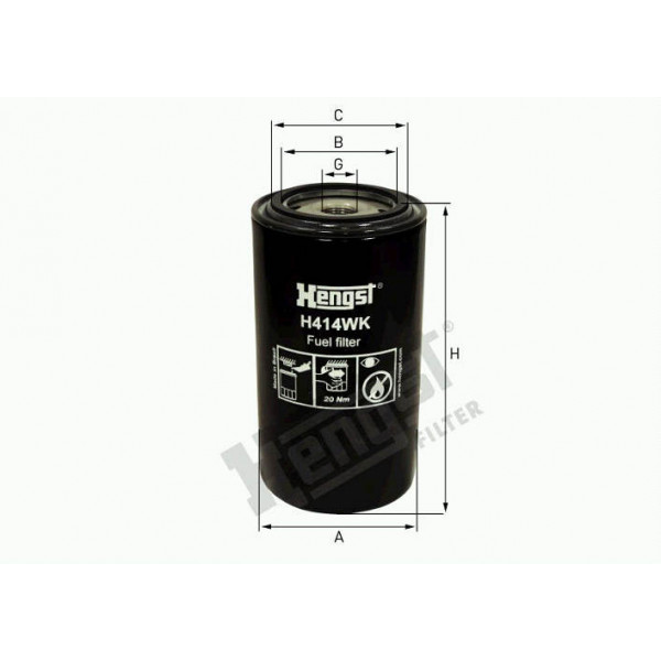 FILTRO DIESEL VW815/915 CUMS ISBE H414WKCONST/WORKER