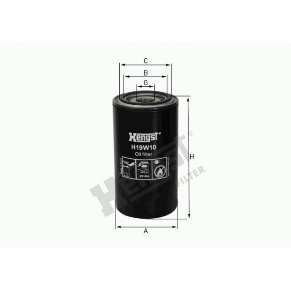 FILTRO LUB CUMS ELETR H19W10
