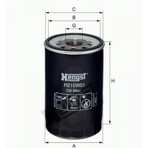 FILTRO LUB MTR MAN BUS H210W01