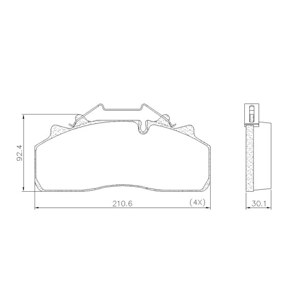 PASTILHA VOLVO DT VM17/23/210/260 P131