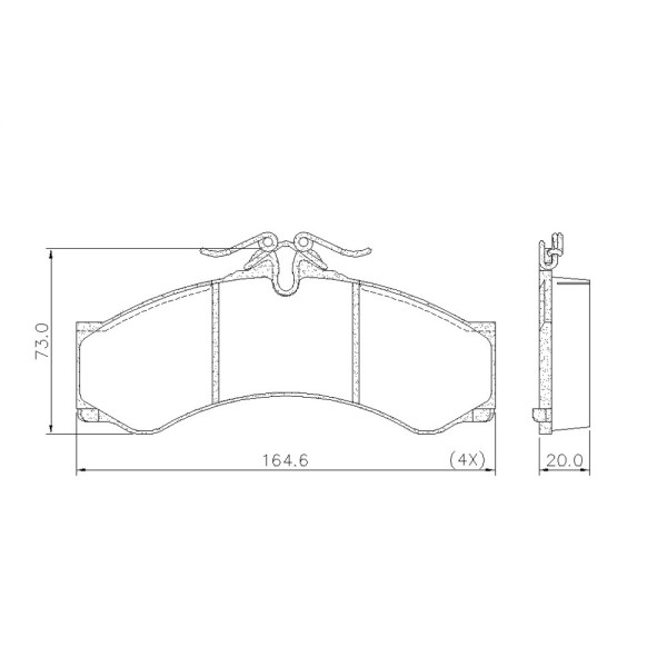 PASTILHA SPRINTER 310/11 DT 97/99 P111  312/313CDI/412/413CDI