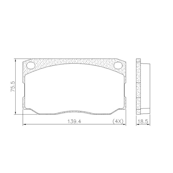 PASTILHA F4000 85/98 VW5140/8150 P102