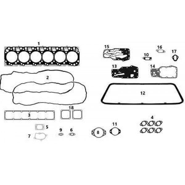 JUNTA COMPLETA JOGO MOTOR CUMMINS ISBE 6.7 S/RET      SEM RETENTOR