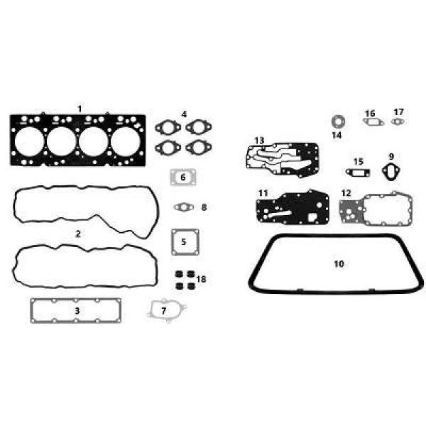 JOGO JUNTA COMPLETA MOTOR CUMMINS ISBE 4.5 /QSB 4.5LS/RETENTOR