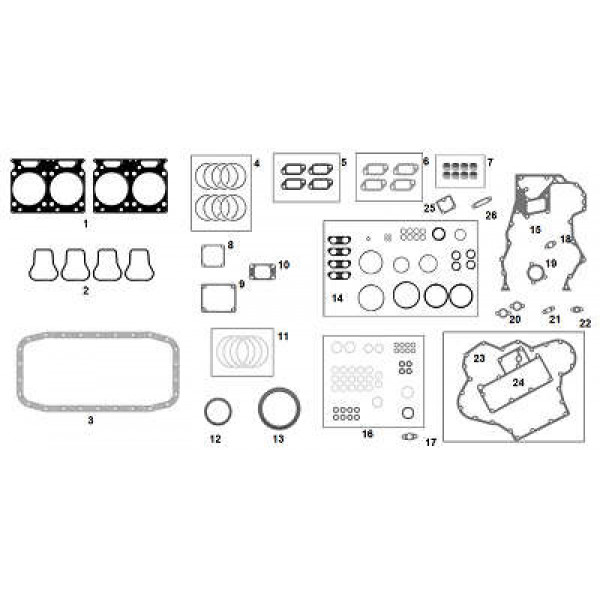 JUNTA MOTOR MWM X12 4CC C/RETENTOR JM13860/4