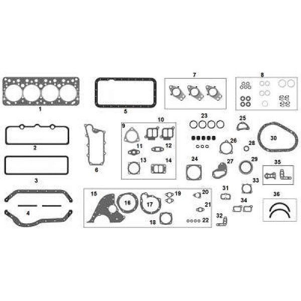 JUNTA MOTOR CUMMINS COMPLETO ISB 3.9 EL JeRM9722/4