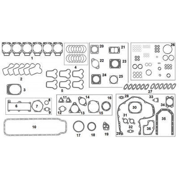 JUNTA MOTOR MWM229/6 TURBO TD JM13800/6