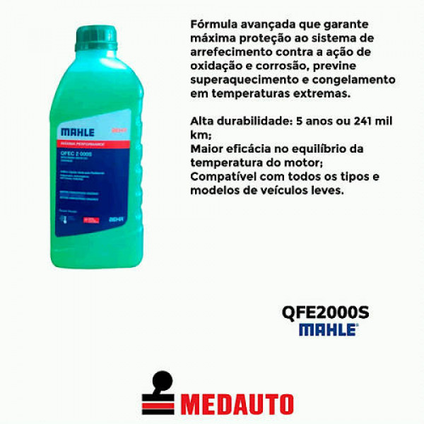 ADITIVO RADIADOR 1LT CONCENTRADO VERDE QFE2000S