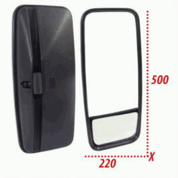 ESPELHO RETROVISOR 2 PISTAS CAMINHAO/ONIBUS DIREITO 323LD