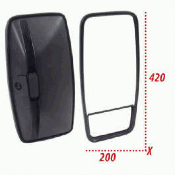ESPELHO RETROVISOR.BI-PARTIDO MERCEDES/HPN/VOLVO 336 LADO ESQUERDO
