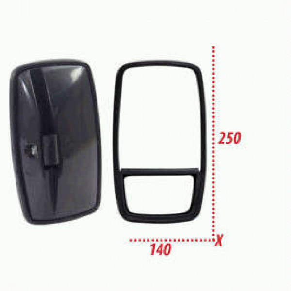 ESPELHO RETROVISOR.PICK-UPS PEQUENO.(BRANCO) LS318