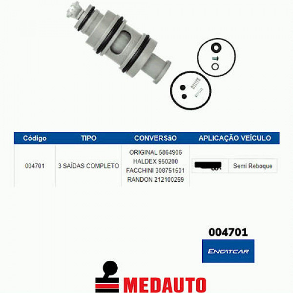 REPARO PRÉ MONTADO VÁLVULA RE4 3 SAÍDAS
