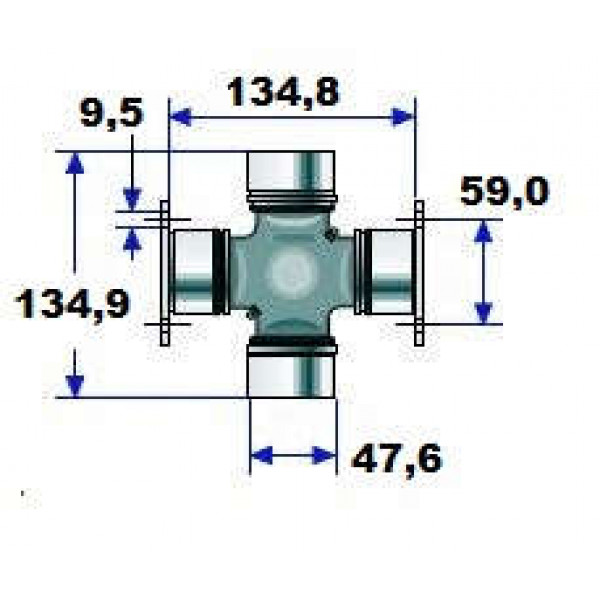 CRUZETA CARDAN MERCEDES 1418 1620 CZ264 801020