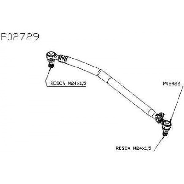BARRA DIRECAO CURTA SCANIA 124 1384025 BD5601  N6591 P02729 1,059MM 1768898