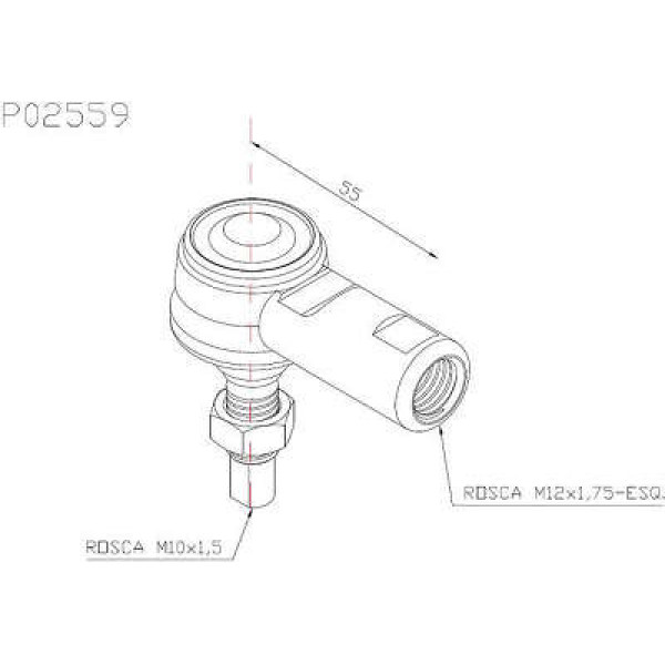 TERMINAL CAMBIO INTERNO LADO ESQUERDO 370/1935-SCANIA P2559A  N968 SCANIA 527055